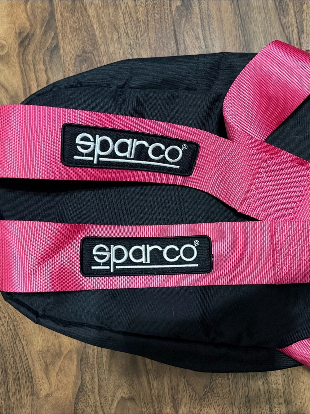 Black Backpack with Pink Straps - Unbranded